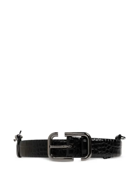 The Attico crocodile-effect chain-detail belt Black 261WKE00031LBT155PR