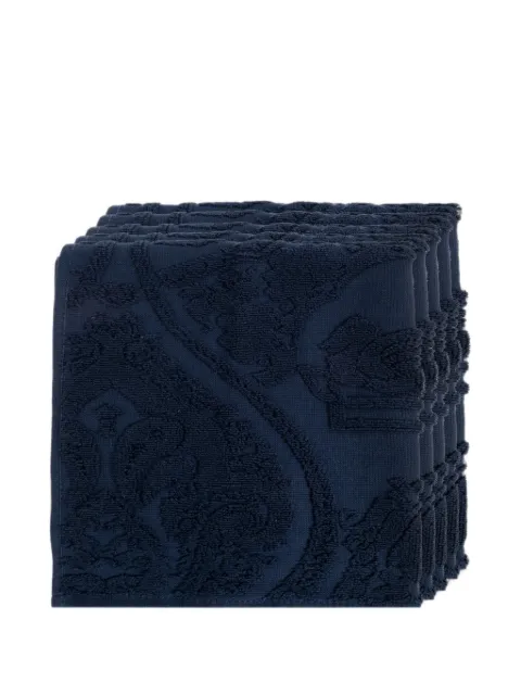 ETRO HOME Paisley-jacquard towels set (set of five set) Blue UKFA0001AQ447