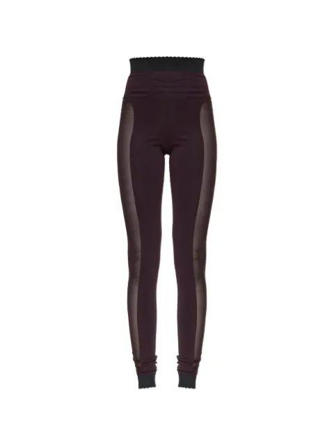 The Attico sheer-panelled leggings Purple 261WCP00315MIX117AA