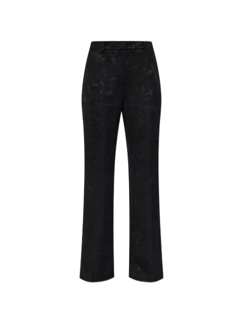 ETRO floral-jacquard palazzo pants Black WREA007099TJ446