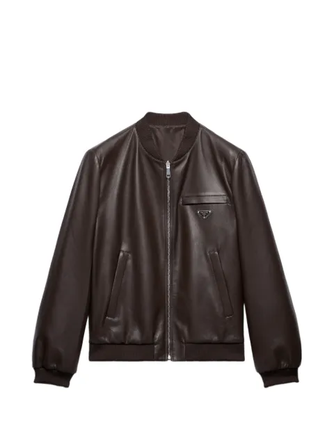 Prada reversible nappa leather bomber jacket Brown UPW280SOOO038