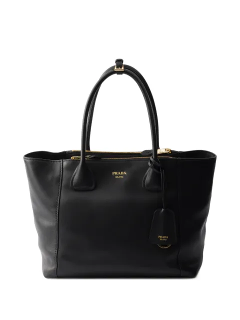 Prada large leather tote bag Black 1BG667VOOO2CYS