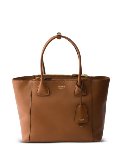 Prada large leather tote bag Brown 1BG667VOOO2CYS
