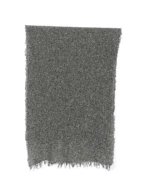 Faliero Sarti Marchetto fringed-edge textured scarf Grey I272157