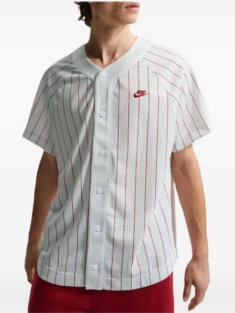 Nike pinstriped mesh-knit jersey White II4428
