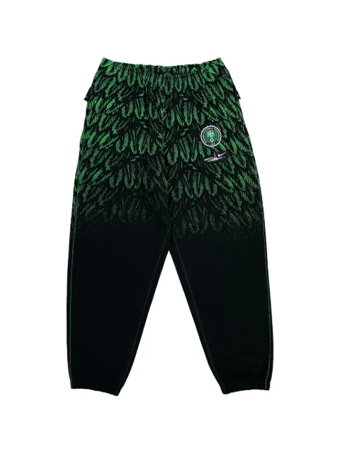 Nike Nigeria Slawn fleece-texture track pants Black IR5218