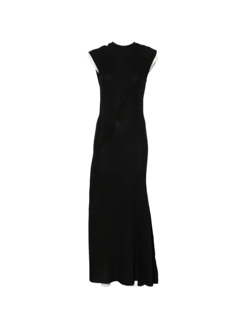 The Attico open-back draped maxi dress Black 261WCW00305VVV116AA