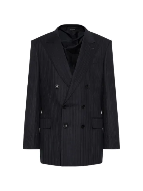 TOM FORD double-breasted pinstripe blazer Blue JLNP02WEP32