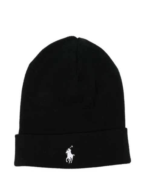Polo Ralph Lauren embroidered-logo beanie hat Black 710B28862005