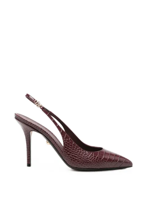 Alevì croc-effect slingback pumps Red IRINA95GIGI