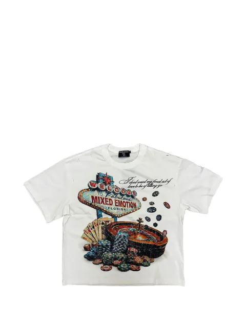 Mixed Emotion Lottery graphic-print T-shirt White MIXE057