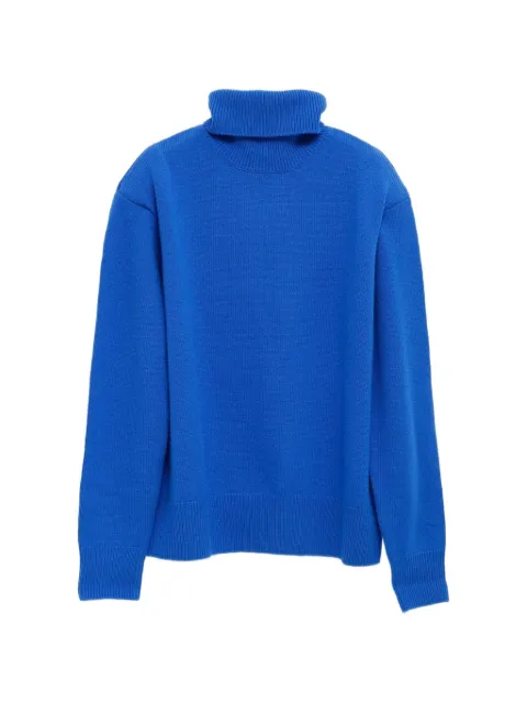 The Frankie Shop Gala padded knit turtleneck - blue Blue KNFS22723300