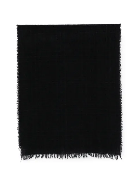 Faliero Sarti checked frayed-edge scarf Black I270477PERRY