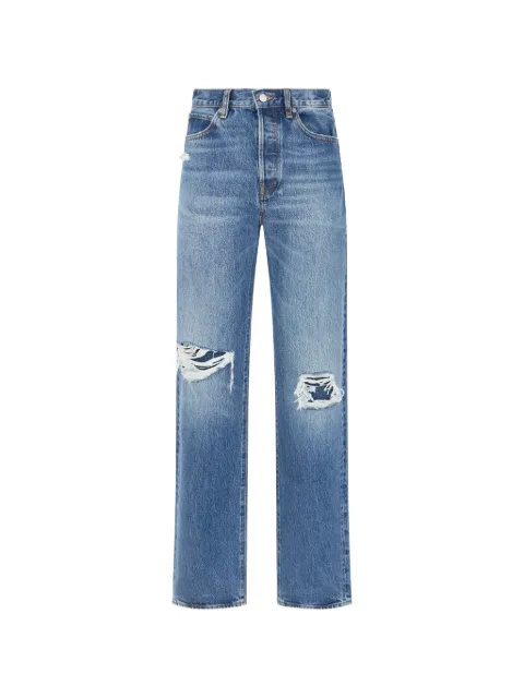 FRAME distressed straight-leg jeans Blue 1005874