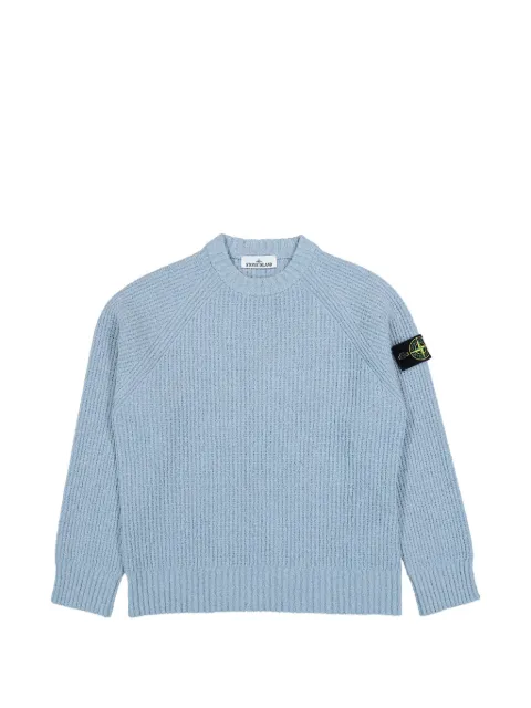 Stone Island ribbed-knit bouclé sweater Blue L2S155100001S0N17