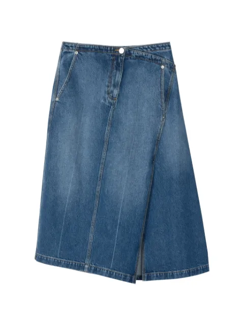 3.1 Phillip Lim asymmetrical-hem denim midi skirt Blue P26136250MWD
