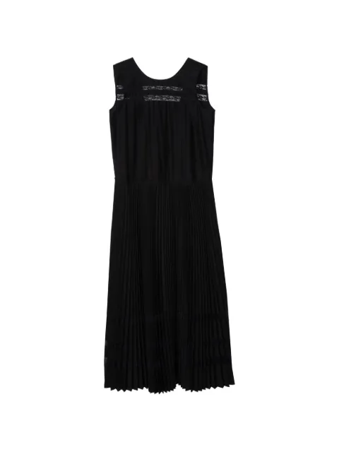 3.1 Phillip Lim pleated A-Line lace-insert midi dress Black P26191113DDP
