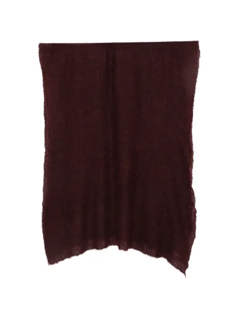 Faliero Sarti Edel raw-edge knitted scarf Red I272123EDEL