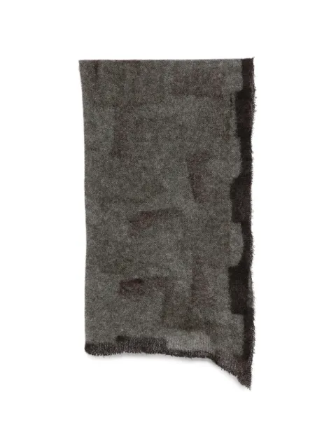 Faliero Sarti Little Simy abstract-pattern frayed scarf Grey I272143LITTLESIMY