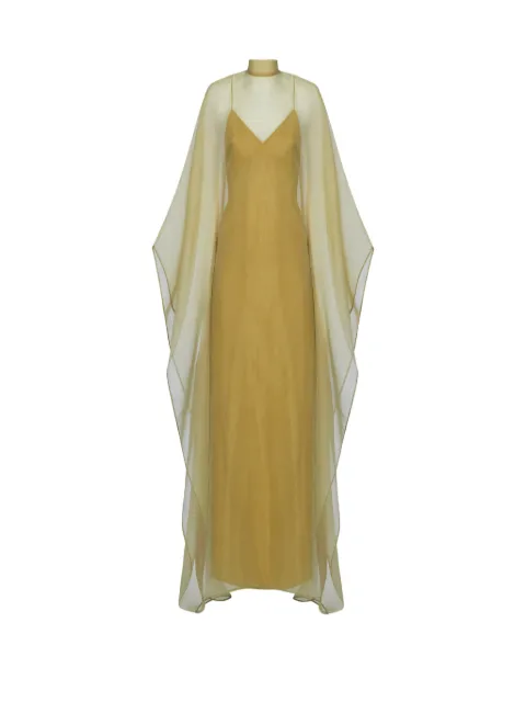 Taller Marmo Sphinx kaftan maxi dress Yellow TMSS2617