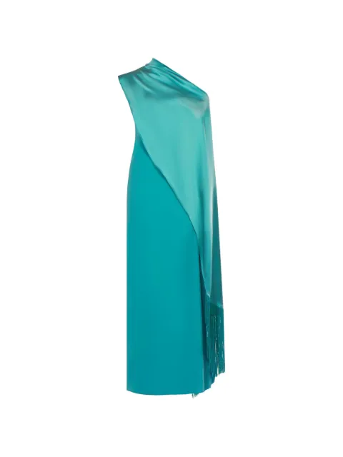 Taller Marmo Berenson fringed one-shoulder maxi dress Blue TMSS2648610