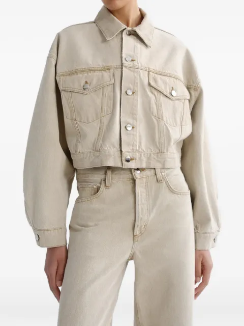 AGOLDE Palmer cropped denim jacket Neutrals A50471997