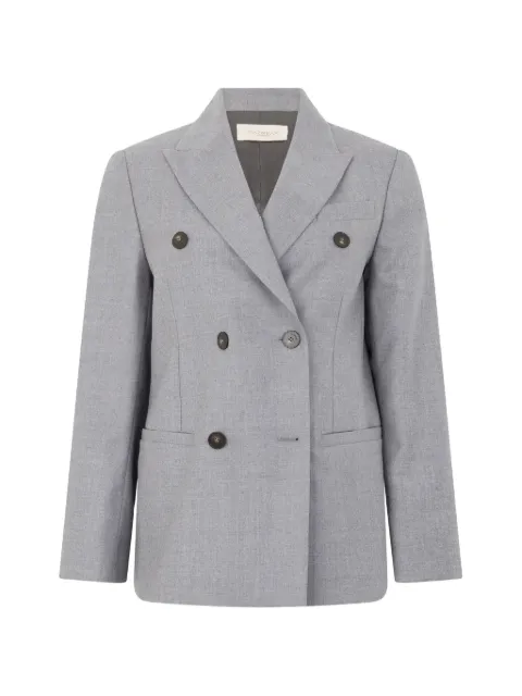 slowear double-breasted peaked-lapel jacket Grey 6B1022N1166