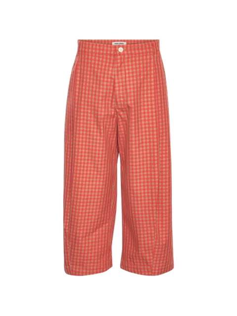 Henrik Vibskov Open Dart checked trousers Red AW26STUDM507