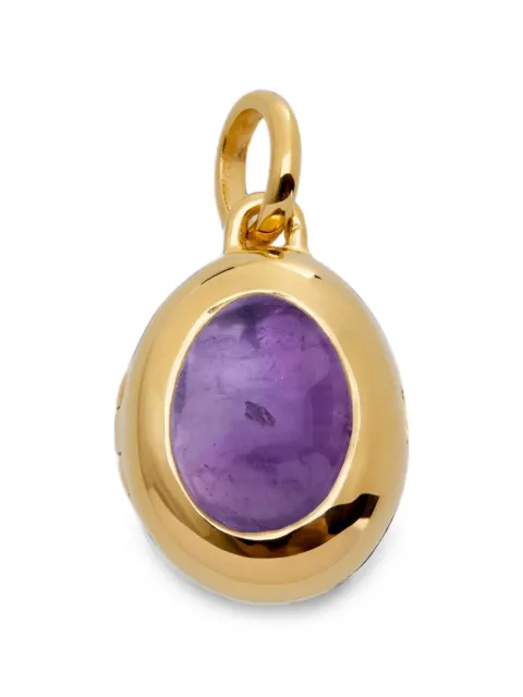 Monica Vinader February Birthstone locket necklace Gold GPPTSWELAME