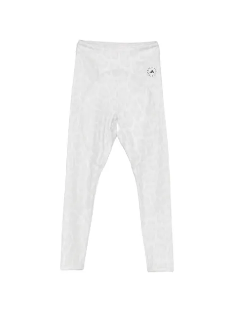 adidas by Stella McCartney leopard-print leggings White KR6170