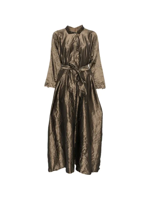 Daniela Gregis crinkled-finish maxi dress Brown A462AGWS3046