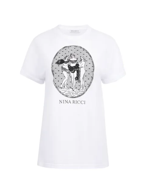 Nina Ricci Three Graces graphic-print T-shirt White 26AJTO023CO1106