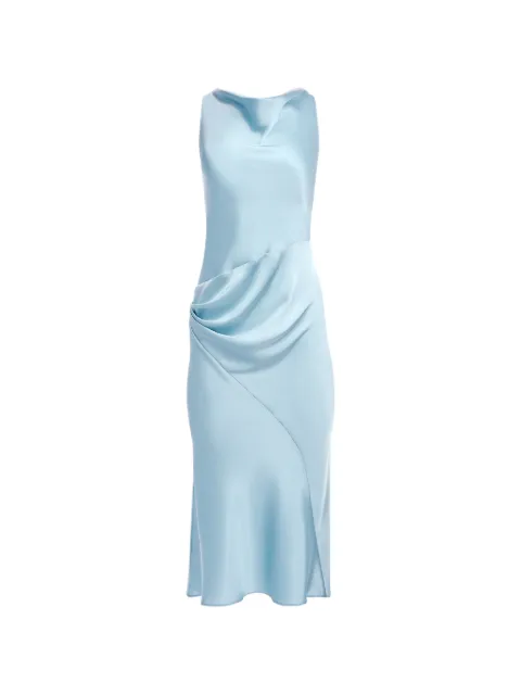 Nina Ricci asymmetrical open-back midi dress Blue 26ACRO005SE1415