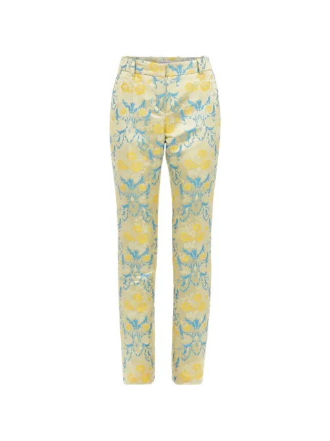 Nina Ricci floral-jacquard straight-leg trousers Neutrals 26ACPA018PL0525