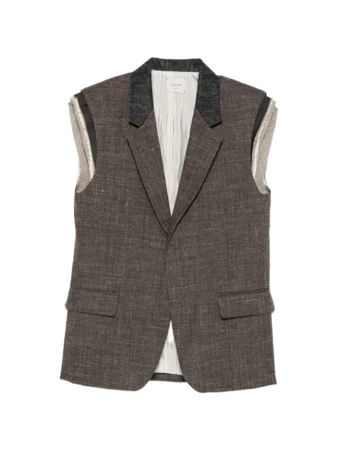 Alysi raw-edge notched-lapel gilet Brown 166807A6033