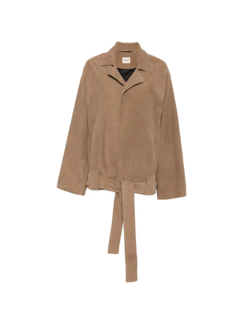 KHAITE belted notch-lapels jacket Brown 6239709
