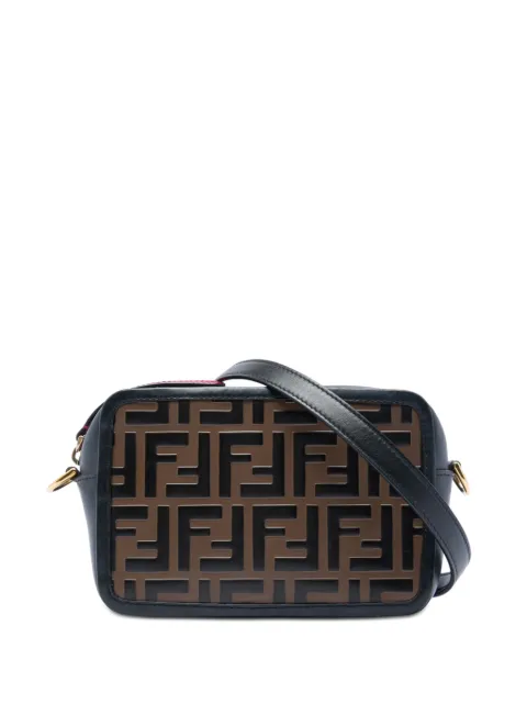 Fendi Pre-Owned 2010-2026 Mini Zucca Embossed Leather Camera Bag crossbody bag Brown S2UE6OYFDETA58FB