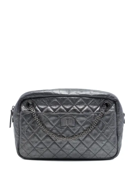 CHANEL Pre-Owned 2008-2009 Medium Metallic Quilted Calfskin Reissue 2.55 Camera Bag crossbody bag Grey S5TQ4M4K1MC75UMI