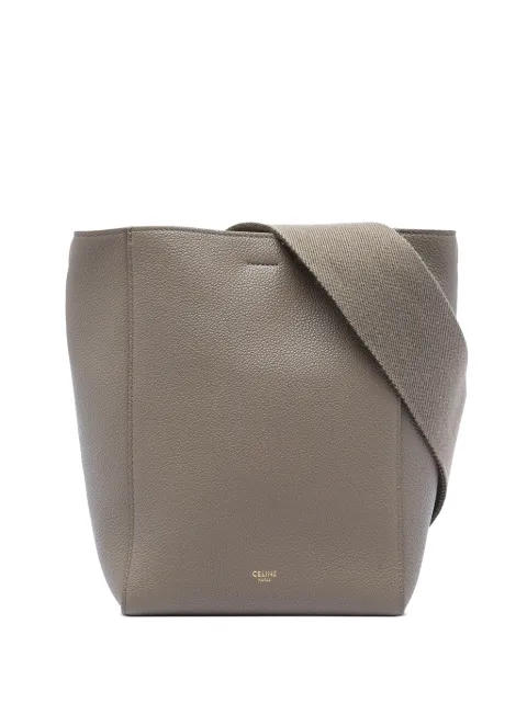 Celine Pre-Owned 2019 Small Soft Grained Calfskin Seau Sangle bucket bag Brown PHQ9V9Z1UBF9MHLU