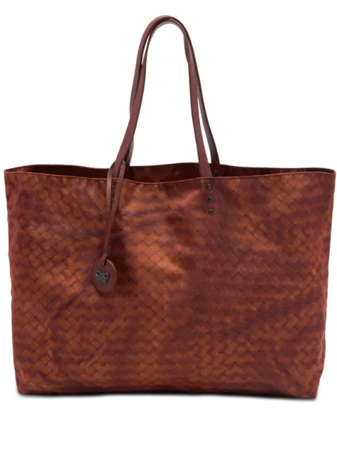 Bottega Veneta Pre-Owned 2012-2026 Nylon Intrecciolusion tote bag Brown MP7NNGSDLFAH26QL