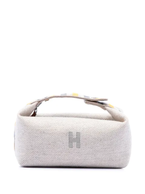 Hermès Pre-Owned 2023-2026 Small Wool Bride A Brac Au Carre Case vanity bag Neutrals M4RYBF5FQAB92LKL