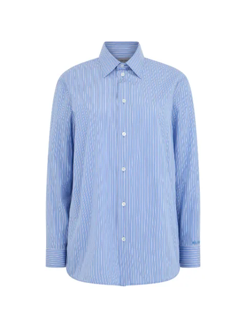 Balenciaga striped poplin shirt in blue/navy Blue 872124TUM28