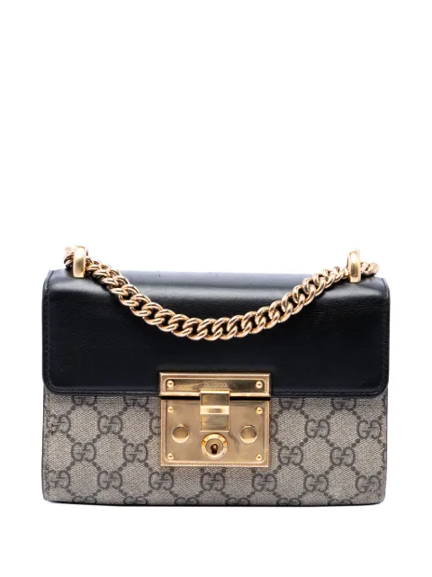 Gucci Pre-Owned 2016-2026 Small GG Supreme Padlock crossbody bag Neutrals KT10F0UNBTHWU55V