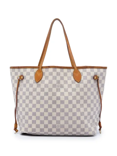 Louis Vuitton Pre-Owned 2010 Damier Azur Neverfull MM tote bag White IH3T5VNE16T8AR2M