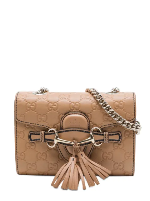 Gucci Pre-Owned 2016-2026 Mini Guccissima Emily crossbody bag Neutrals I476NAKHHODSMOLF