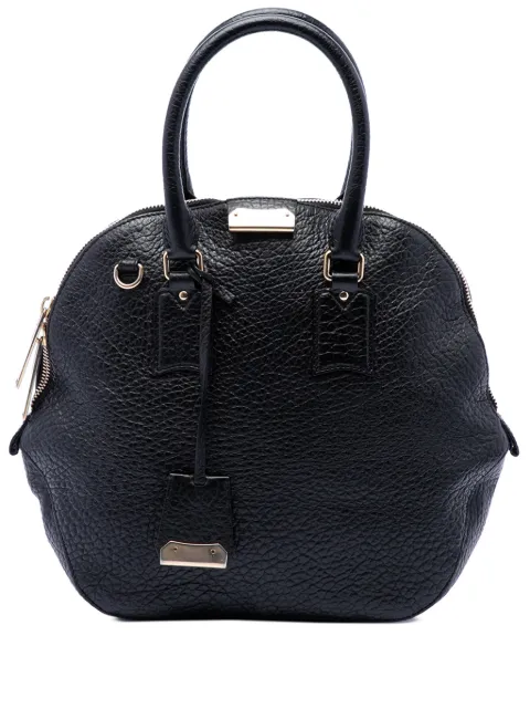 Burberry Pre-Owned 2000-2017 Large Grained Calfskin Heritage Orchard Bowling Bag satchel Black DB9RS9C7GOE5G633