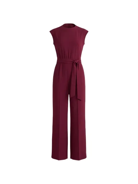 HUGO crepe jumpsuit with belt Red 50571597