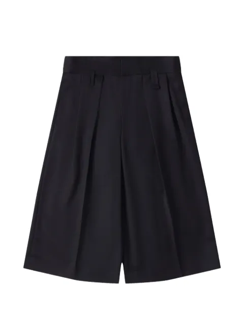 Simone Rocha peeling-waist wide-leg pleated shorts Black 42201217