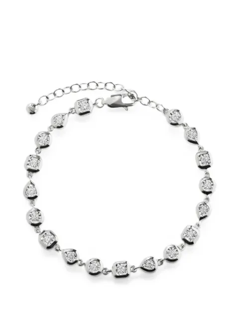 Monica Vinader bezel-set diamond bracelet Silver SSBLASMXLGD
