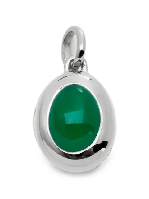Monica Vinader green onyx locket necklace Silver SSPTSWELGRO